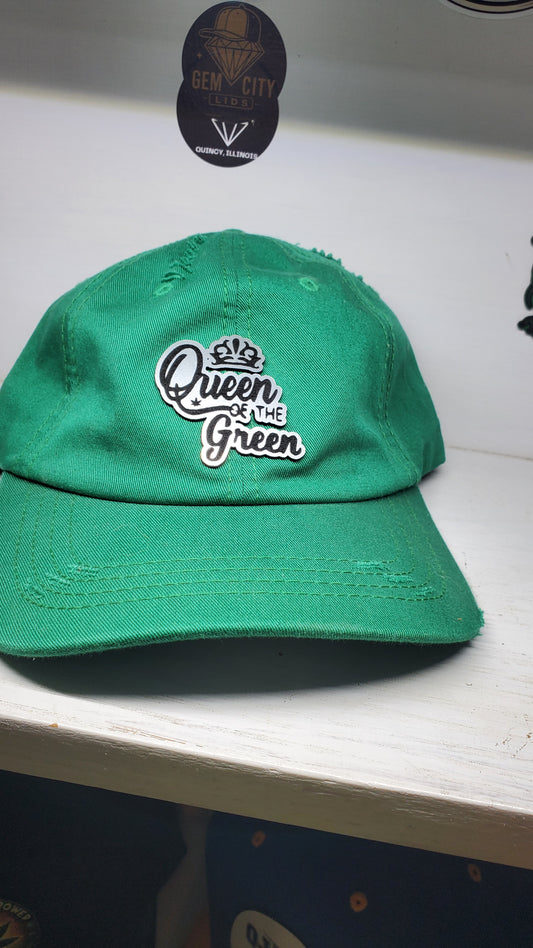 Queen of the green washed hat