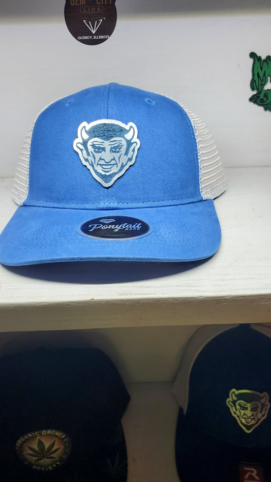 Blue devils ponytail hat
